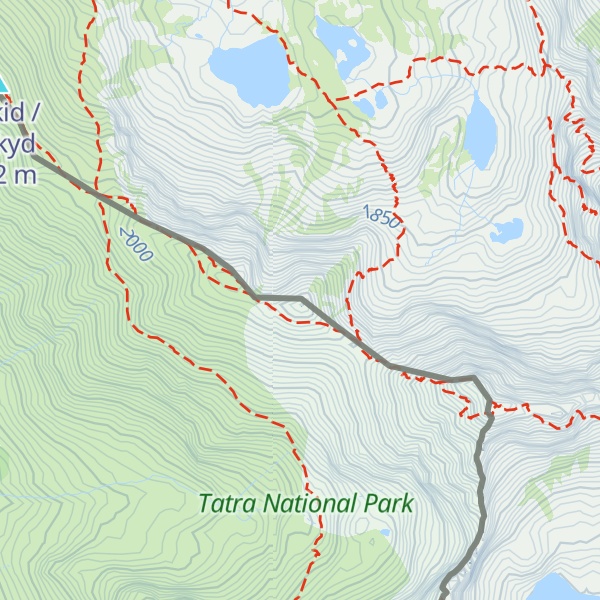 Map of Prostredná kopa / Pośrednia Turnia