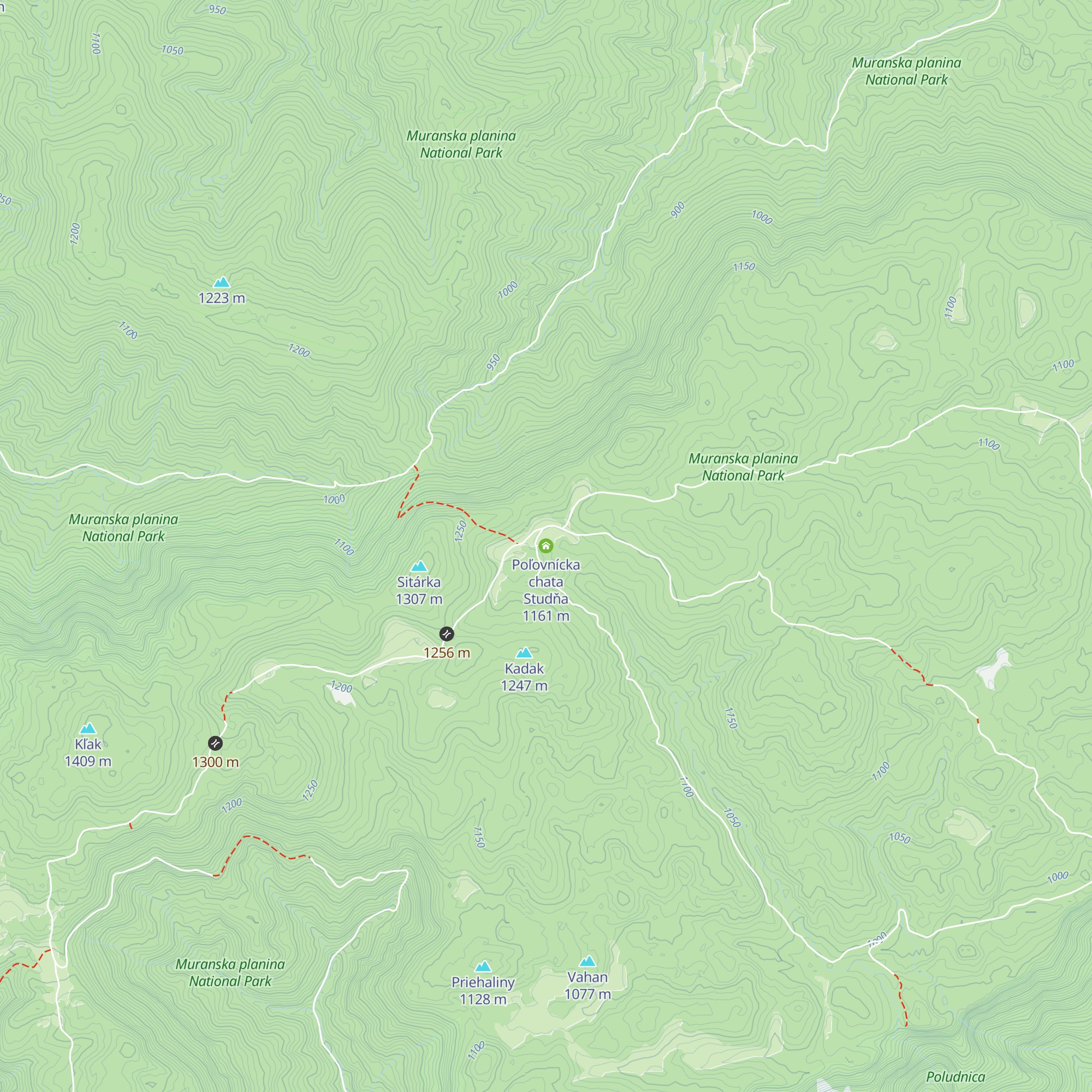 Poľovnícka chata Studňa map