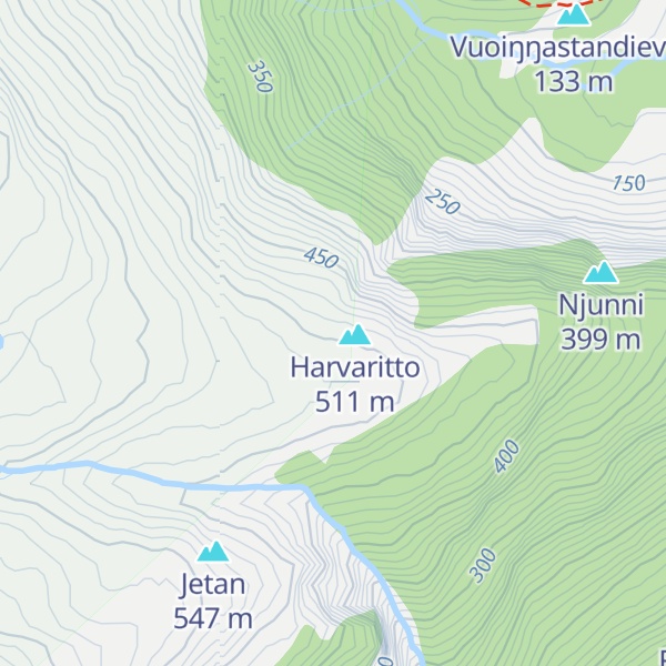 Map of Ruovddáš