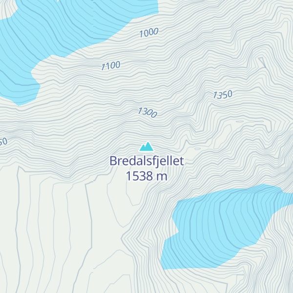 Map of Bredalsfjellet