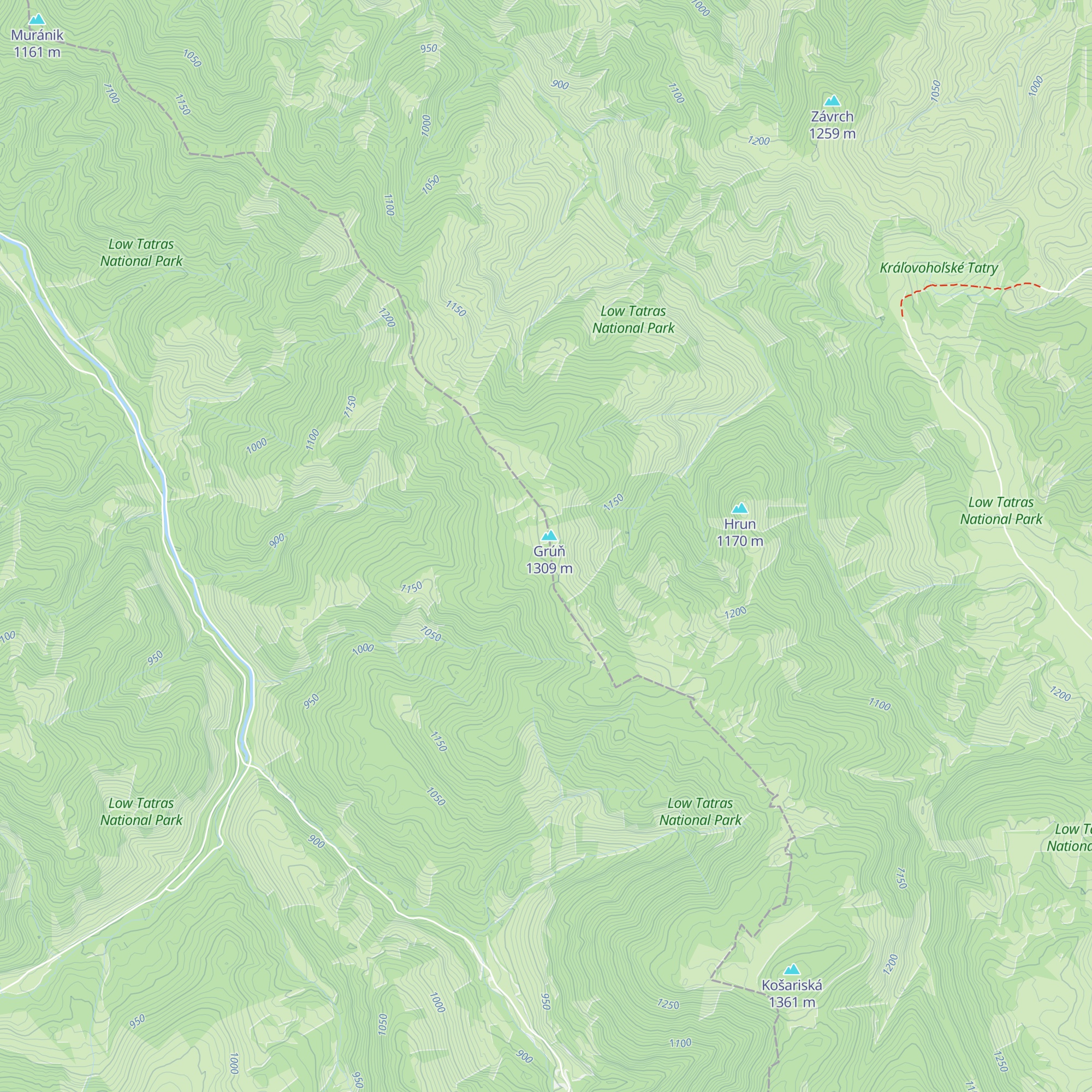 Chata na Prednom Grúni map