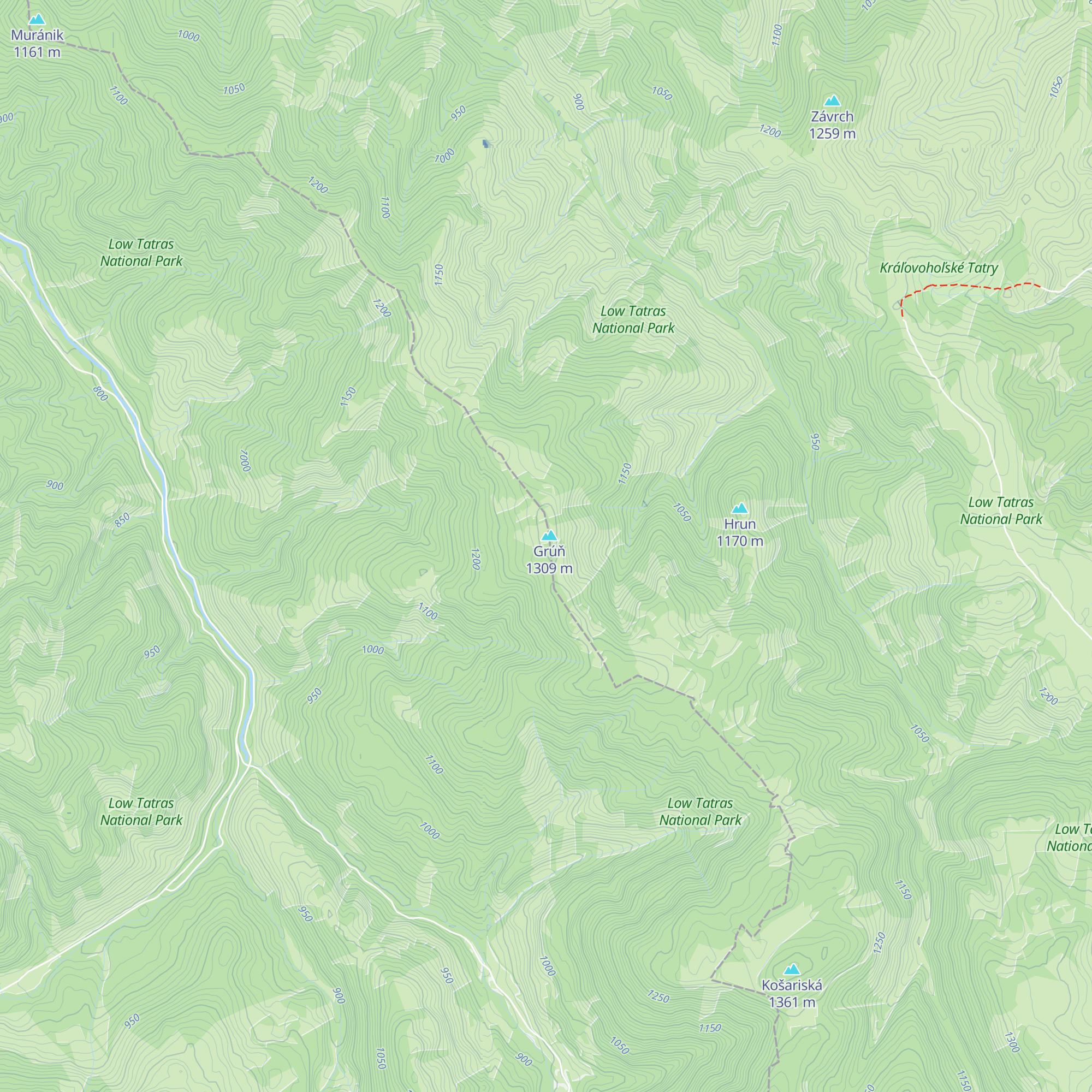 Chata na Prednom Grúni map