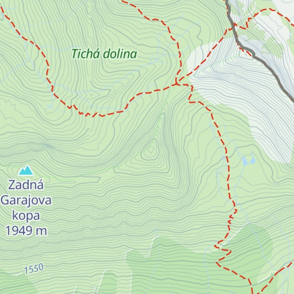 Map of Tichý vrch