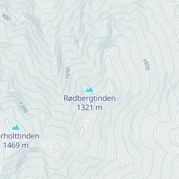 Map of Rødbergtinden