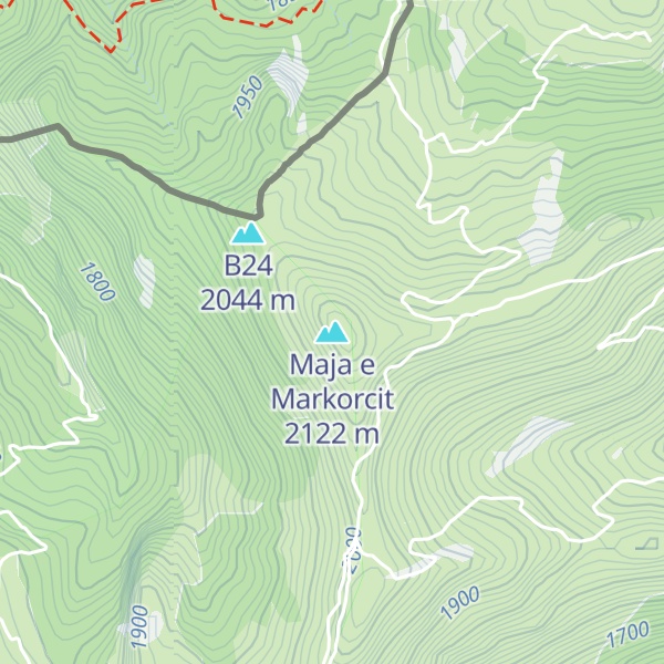 Map of Maja e Markorcit