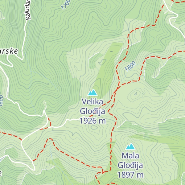 Map of Velika Glođija