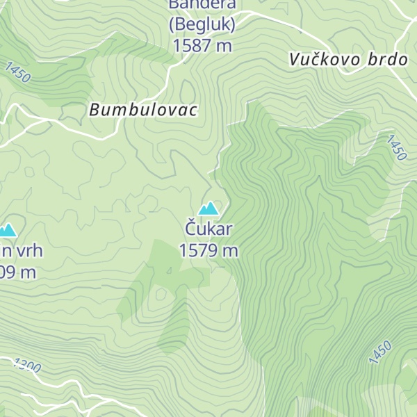 Map of Čukar