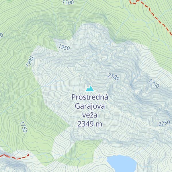 Map of Predná Garajova veža