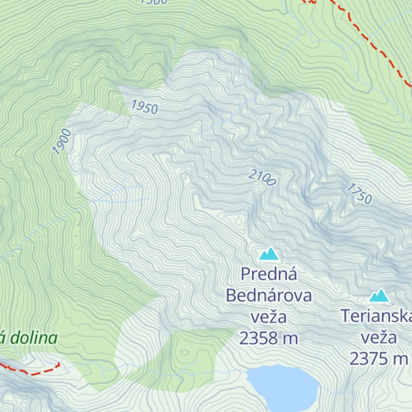 Map of Prostredná Garajova veža