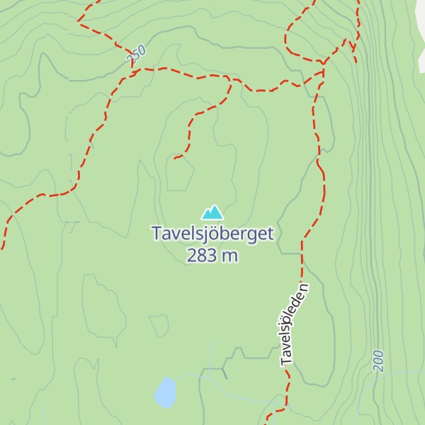 Map of Tavelsjöberget