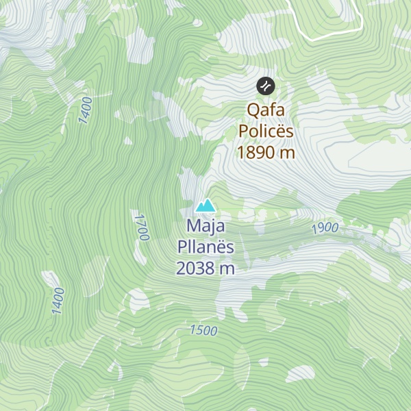 Map of Maja Pllanës