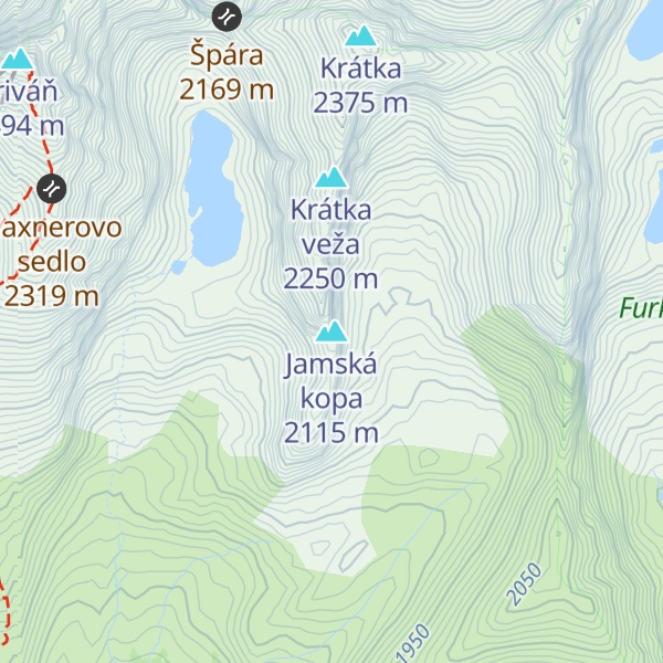 Map of Jamská kopa