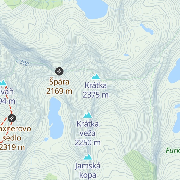 Map of Jamské veže