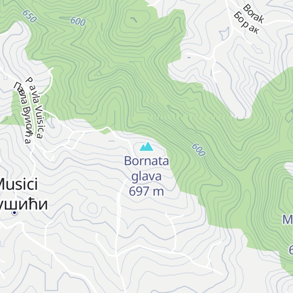 Map of Bornata glava