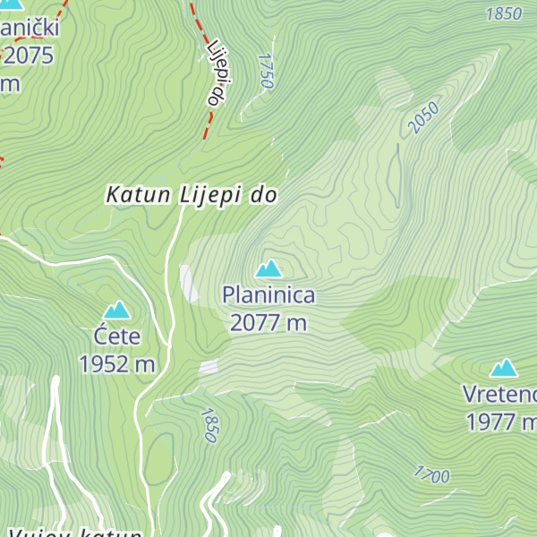 Map of Planinica