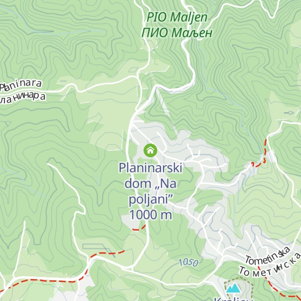 Map of Planinarski dom „Na poljani”