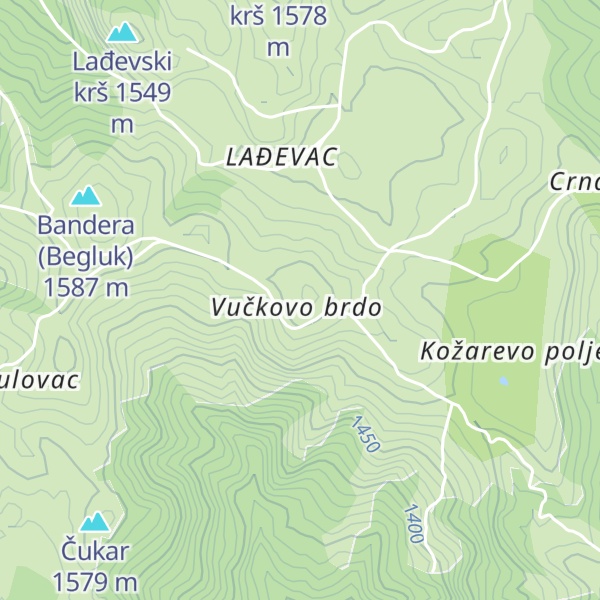 Map of Vučkovo brdo