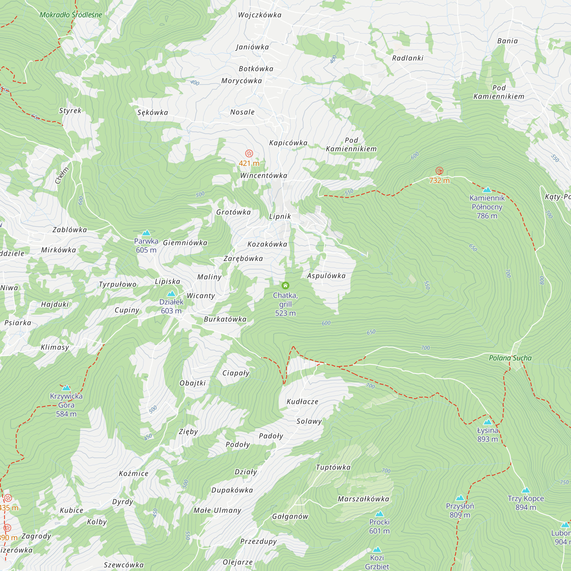 Chatka, grill map
