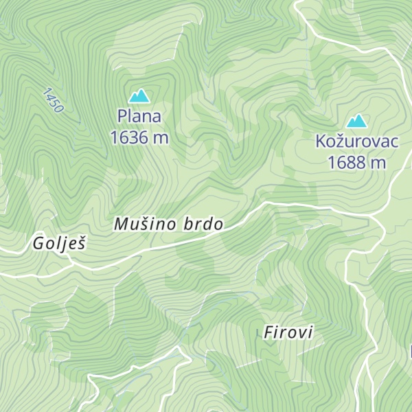 Map of Mušino brdo