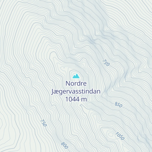 Map of Nordre Jægervasstindan