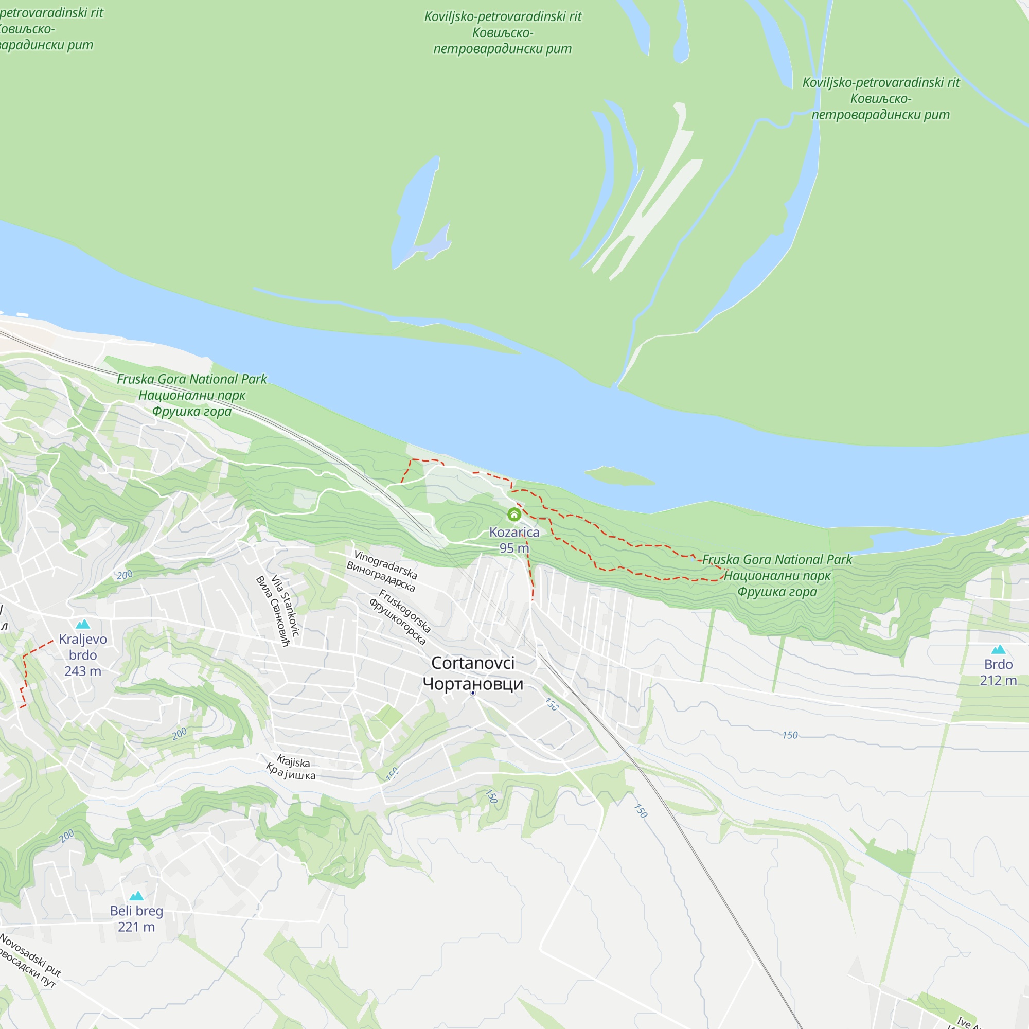 Kozarica map