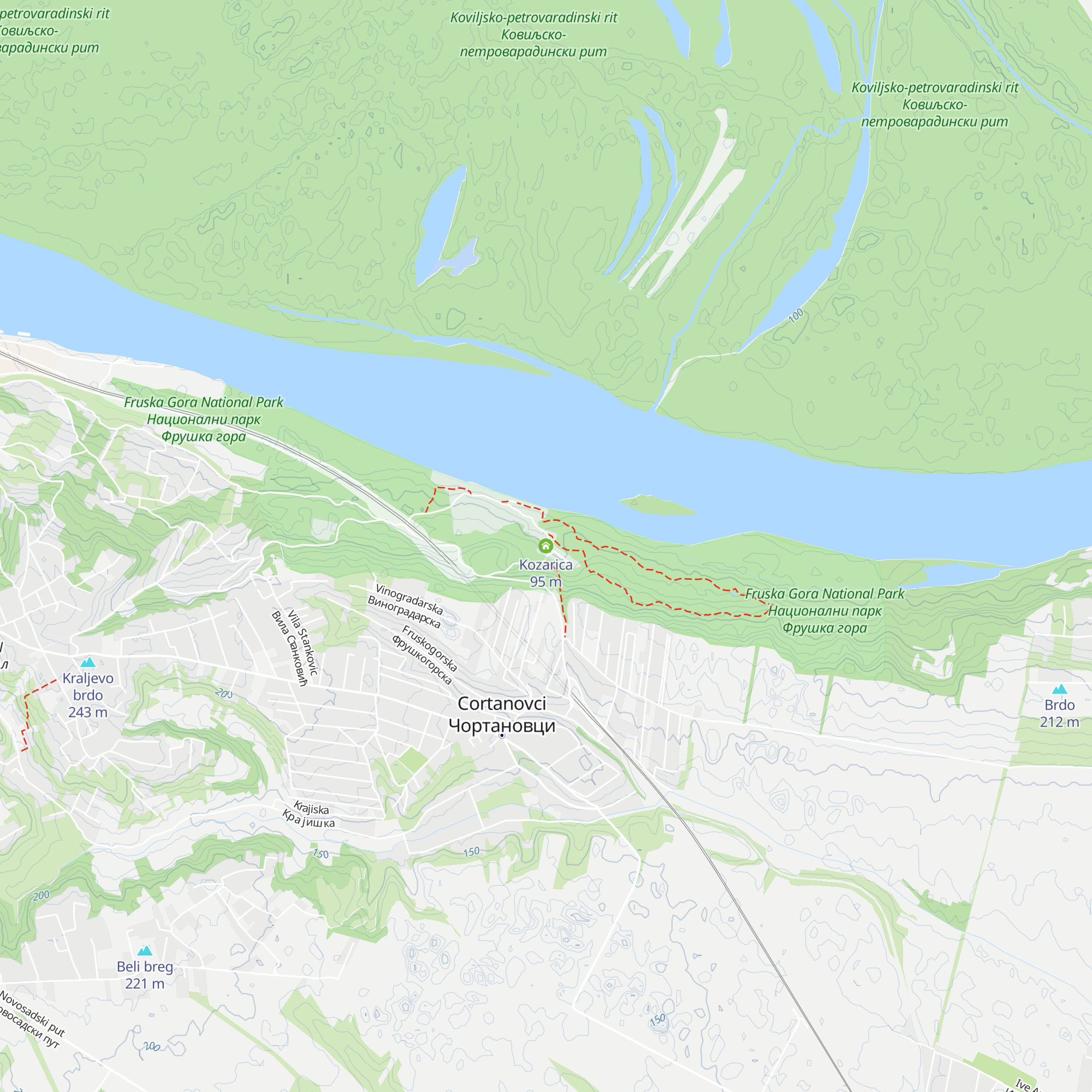 Kozarica map