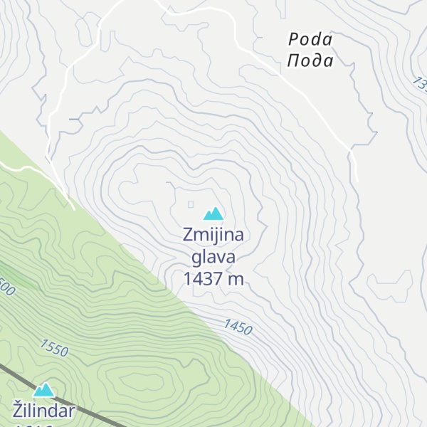 Map of Zmijina glava