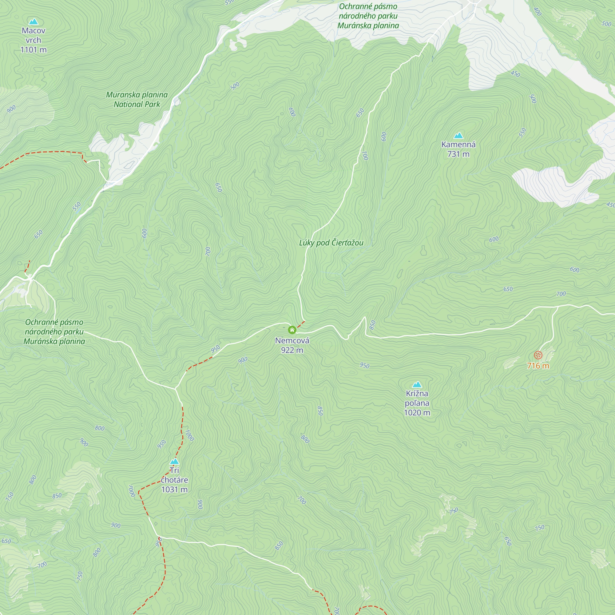 Muránsky salaš map