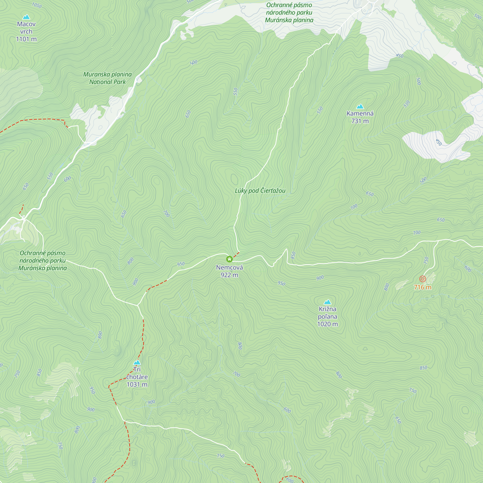 Muránsky salaš map