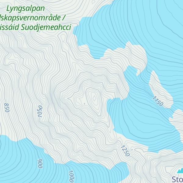 Map of Lille Jægervasstinden