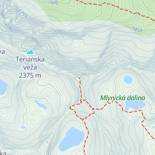 Map of Zadná Terianska veža