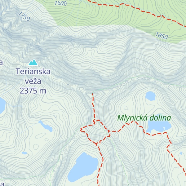Map of Hrubý vrch