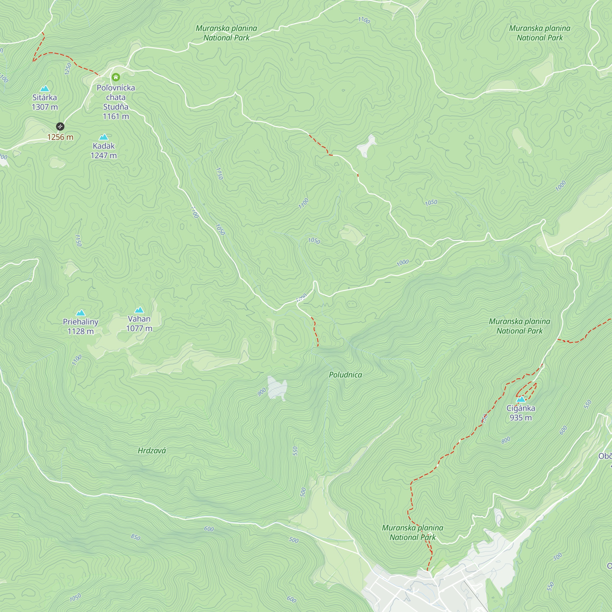 Chata Maretkina map