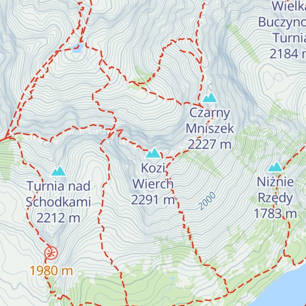 Map of Kozi Wierch