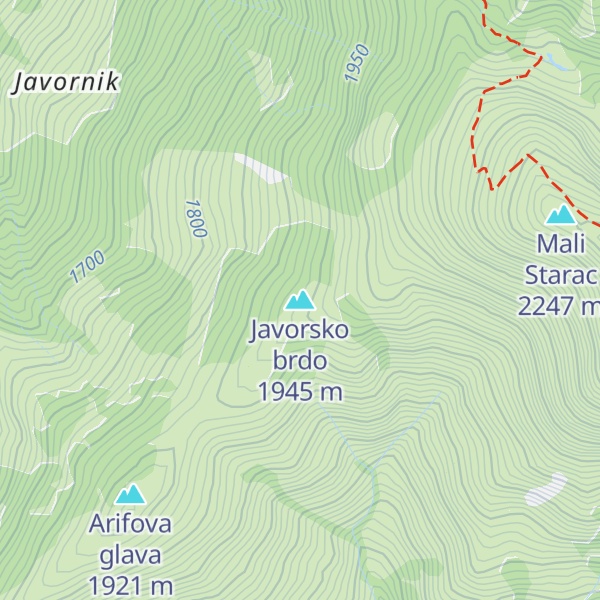 Map of Javorsko brdo
