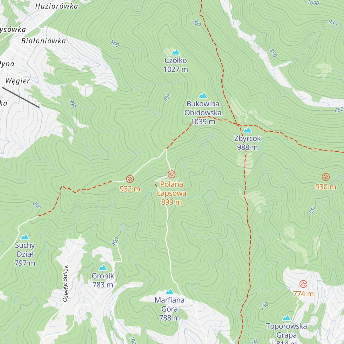„Koliba” na Łapsowej Polanie map