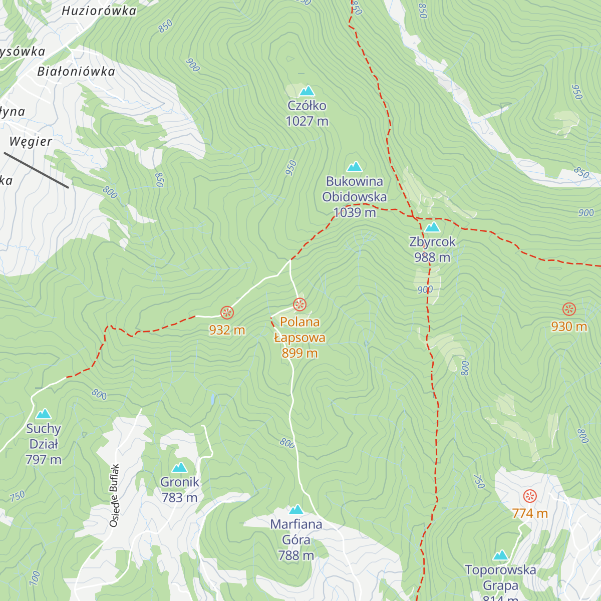 „Koliba” na Łapsowej Polanie map