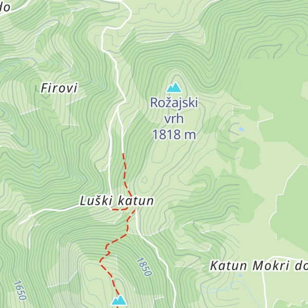 Map of Cmiljenica vrh