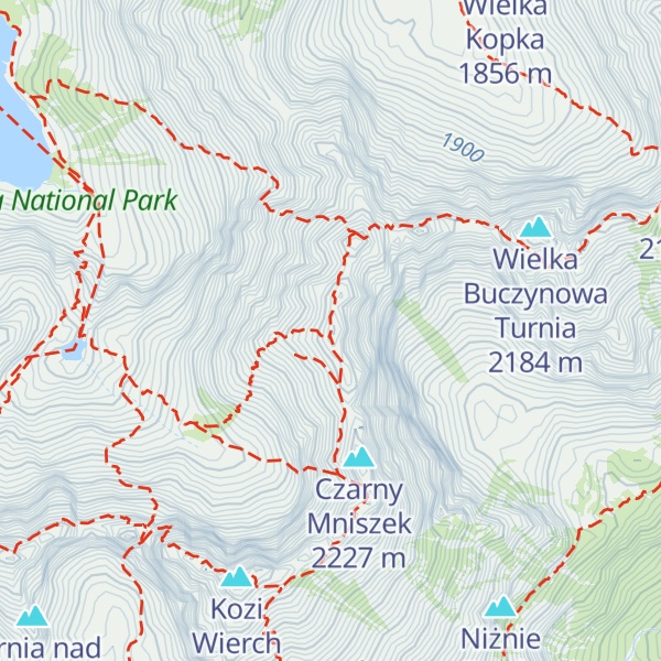 Map of Zadni Granat