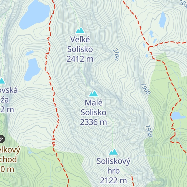 Map of Malé Solisko