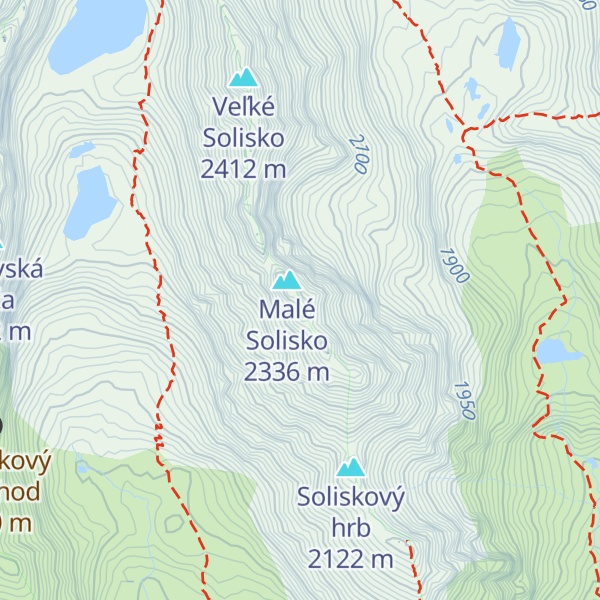 Map of Furkotské Solisko