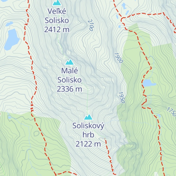Map of Mlynické Solisko