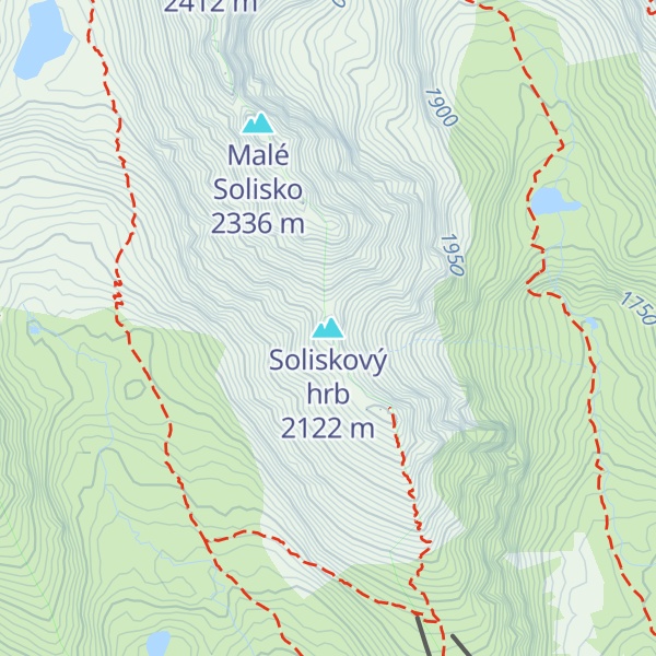 Map of Soliskový hrb