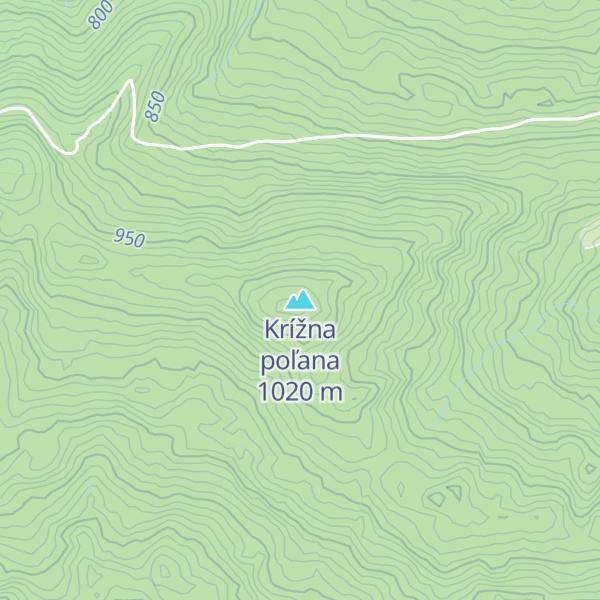Map of Krížna poľana