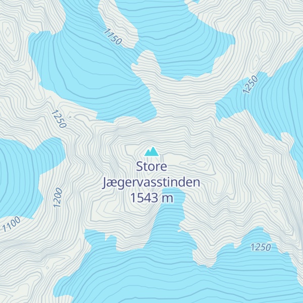 Map of Store Jægervasstinden