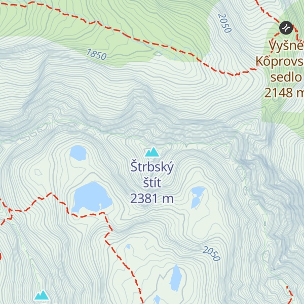 Map of Štrbský štít