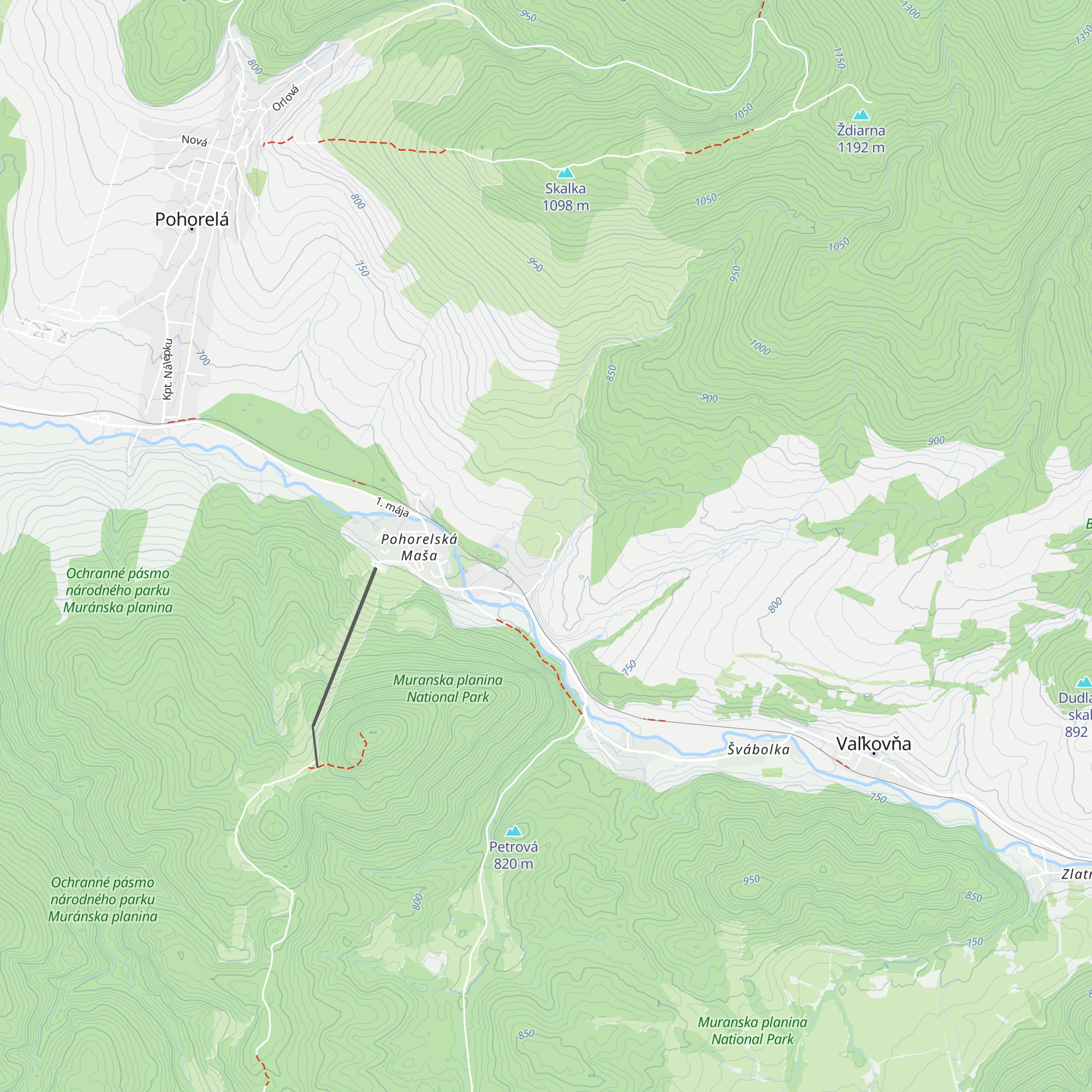 Chata pod Orlovou map