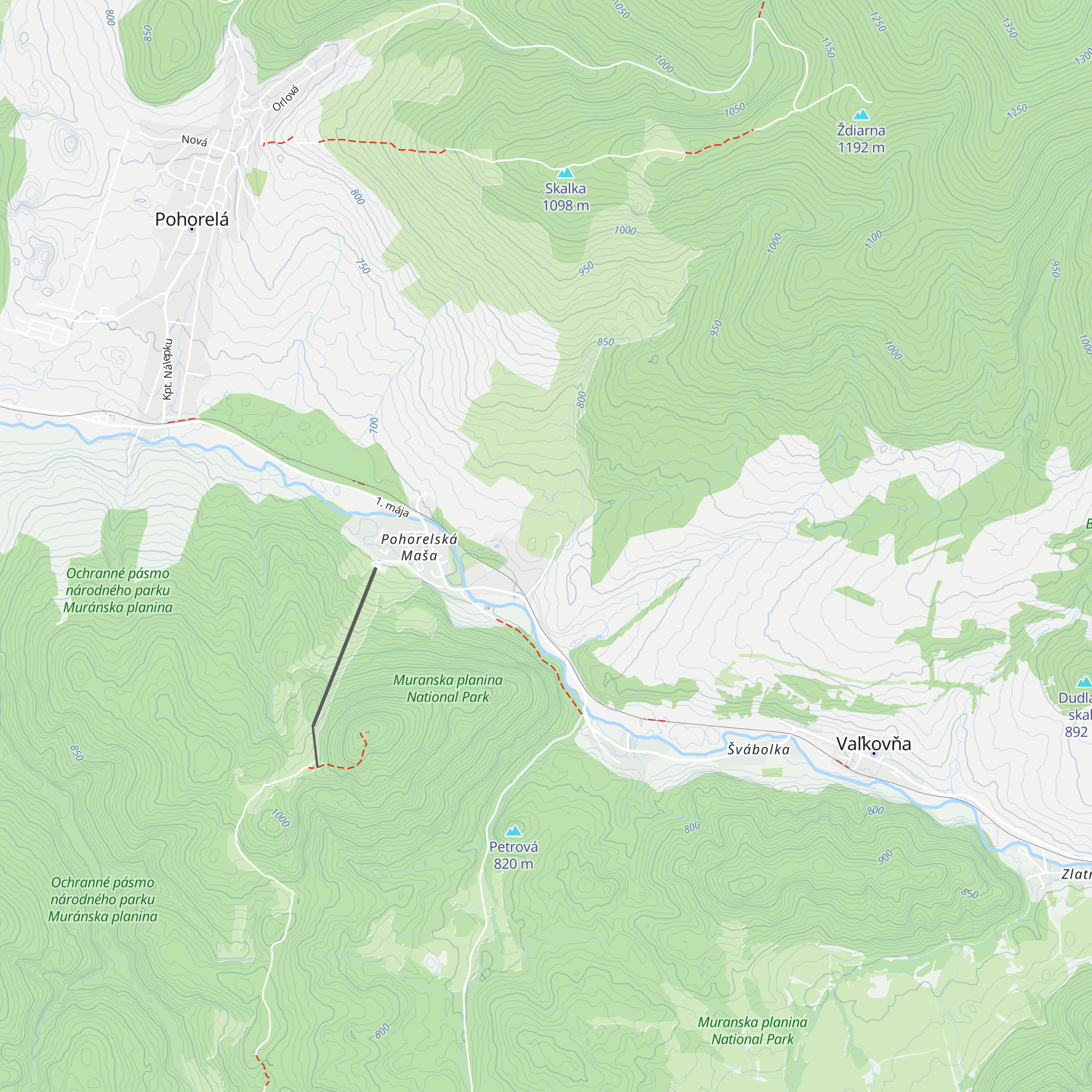 Chata pod Orlovou map