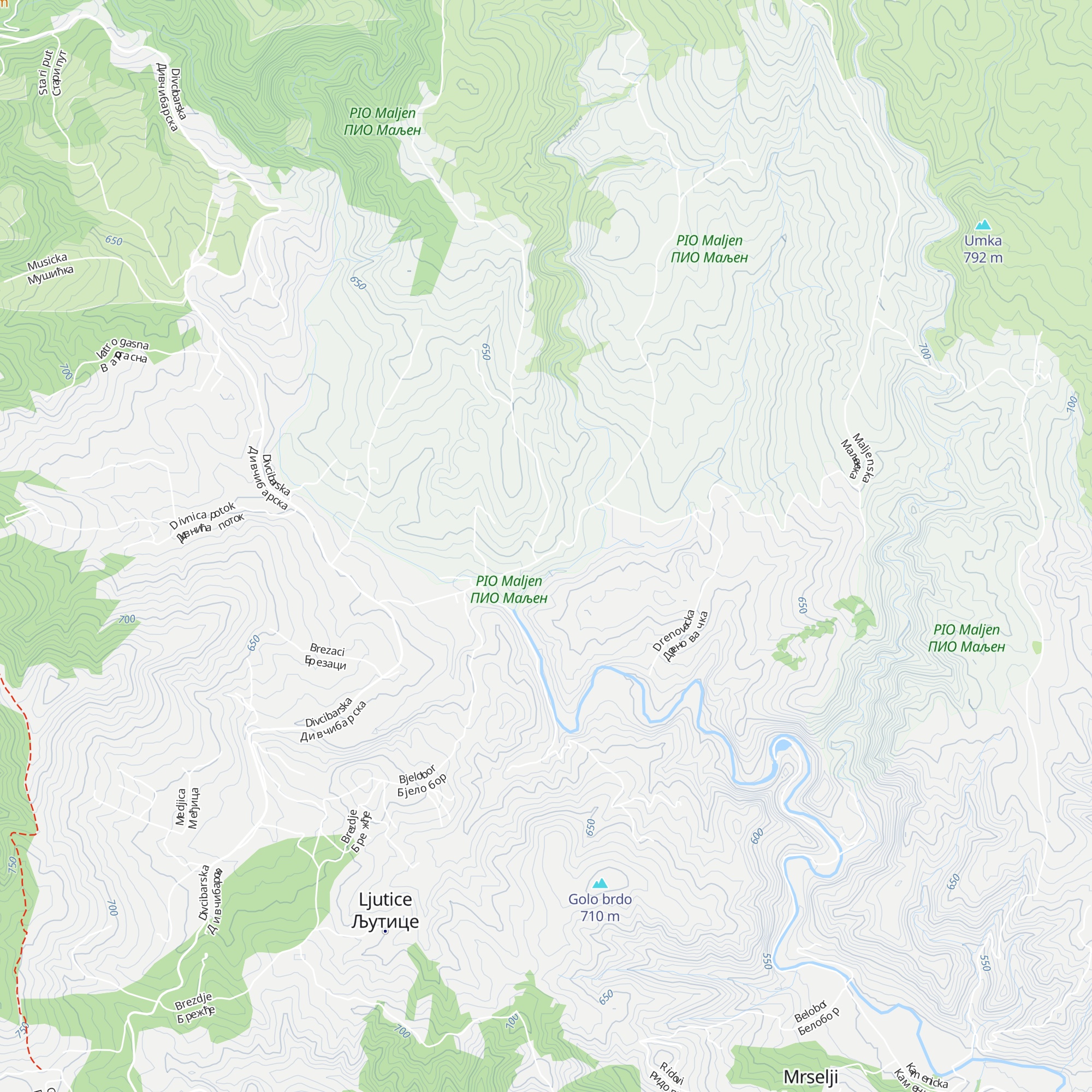 Planinarski dom „Tometino Polje” map
