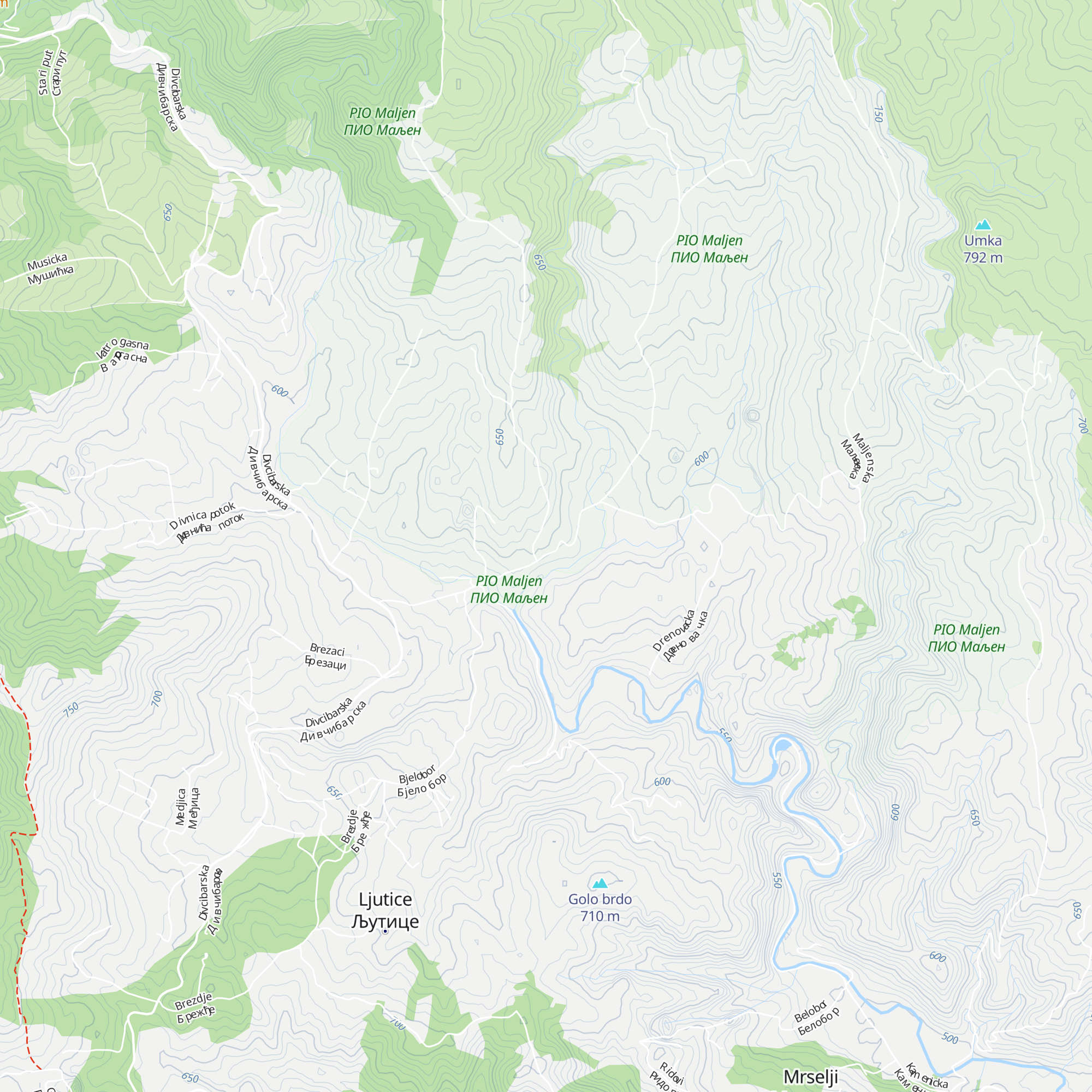 Planinarski dom „Tometino Polje” map